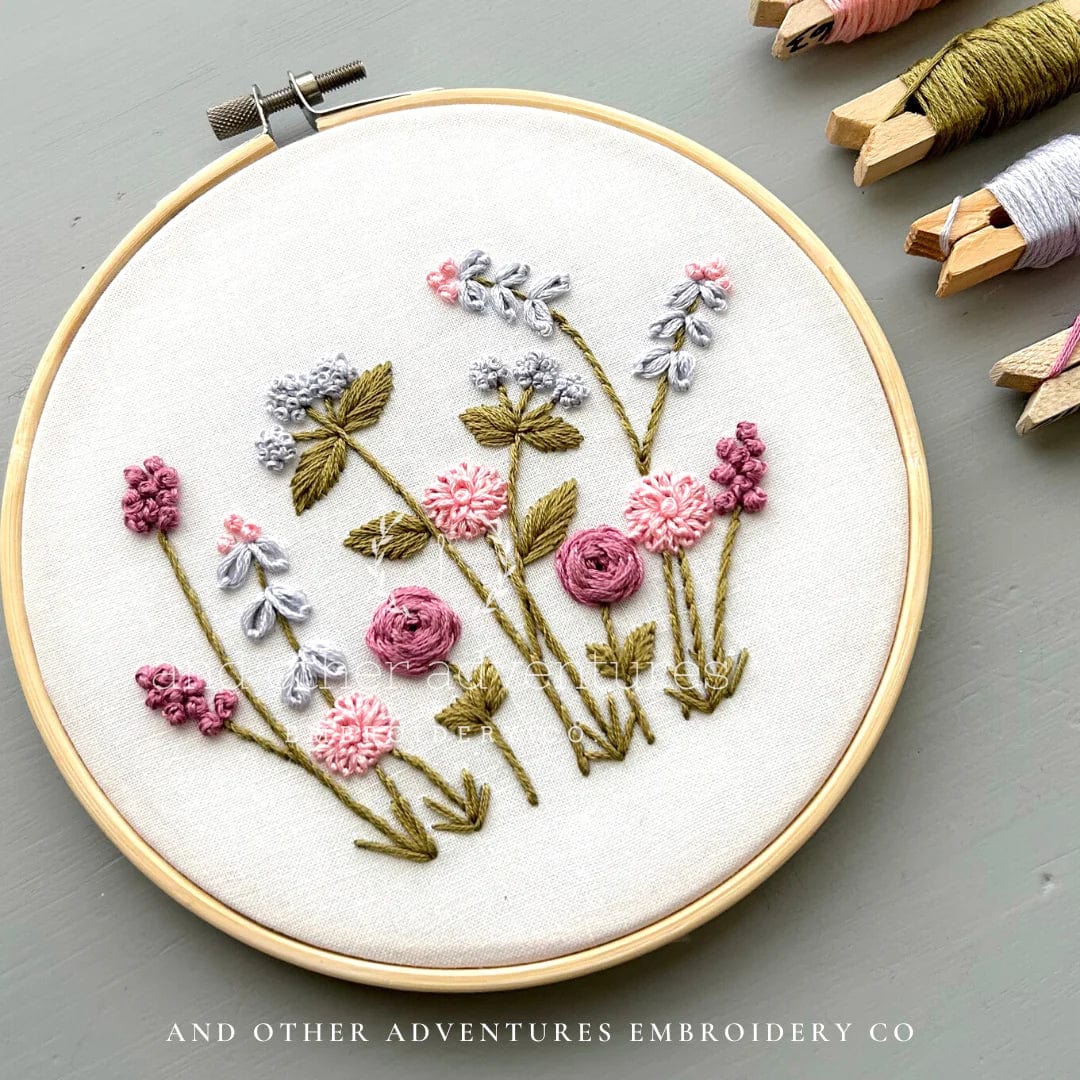 Default Jardin in Mauve Embroidery Kit - And Other Adventures Embroidery Co.