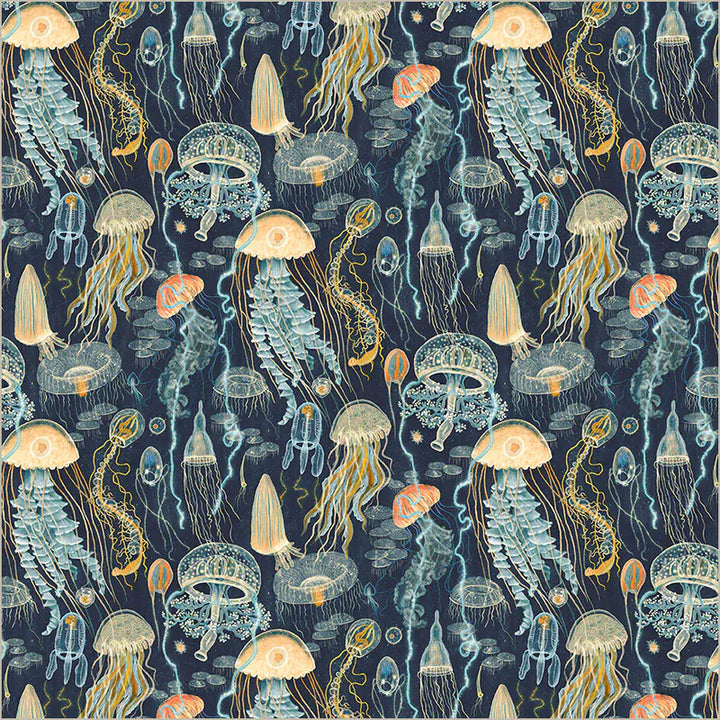 Default Jellyfish Field in Deep Blue - Deep Blue