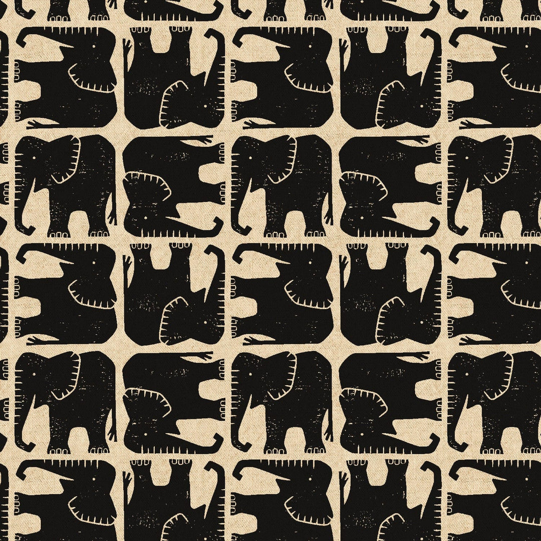 Default Jolly Elephant in Black CANVAS - Rising Sun - Loes Van Oosten