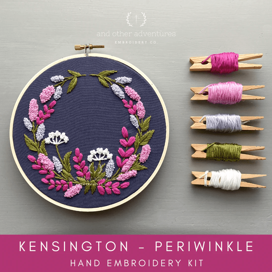 Kensington in Periwinkle Embroidery Kit - And Other Adventures