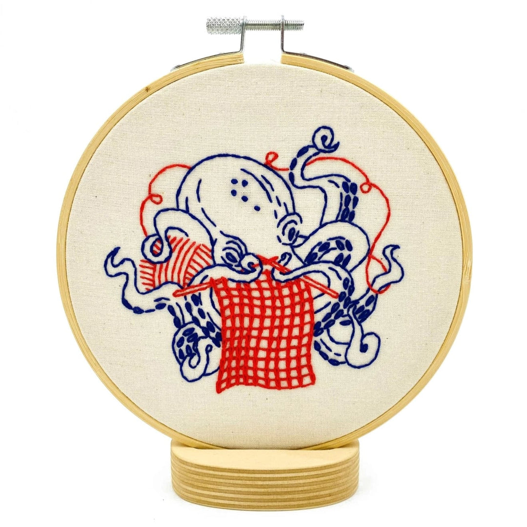 Default Knitting Octopus - Hook, Line & Tinker Embroidery Kit