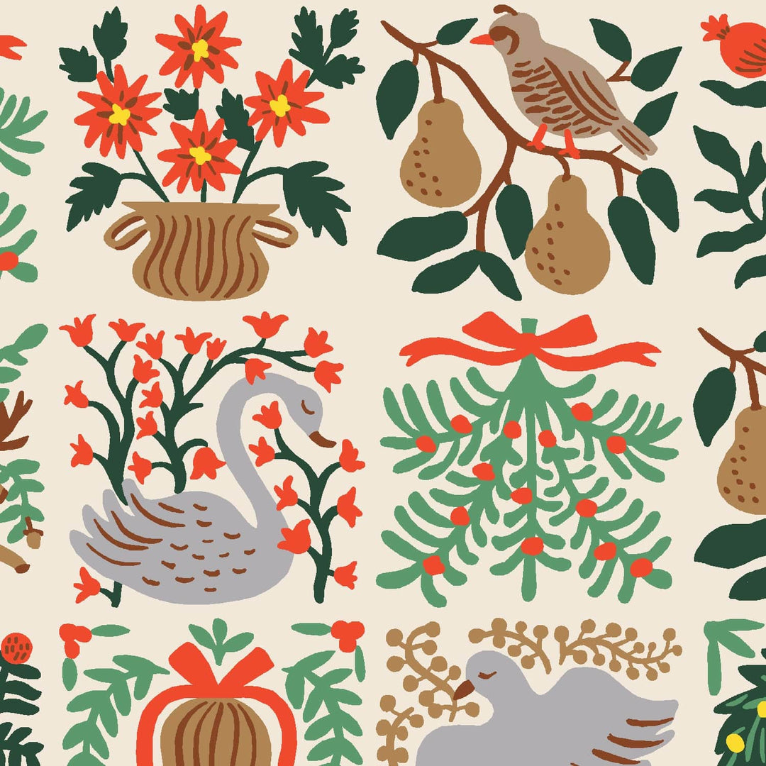 Default Large Holiday Tapestry in Cream - Holiday Classics III