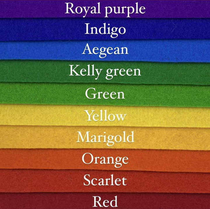 Large Wool Felt Roll - Classic Rainbow