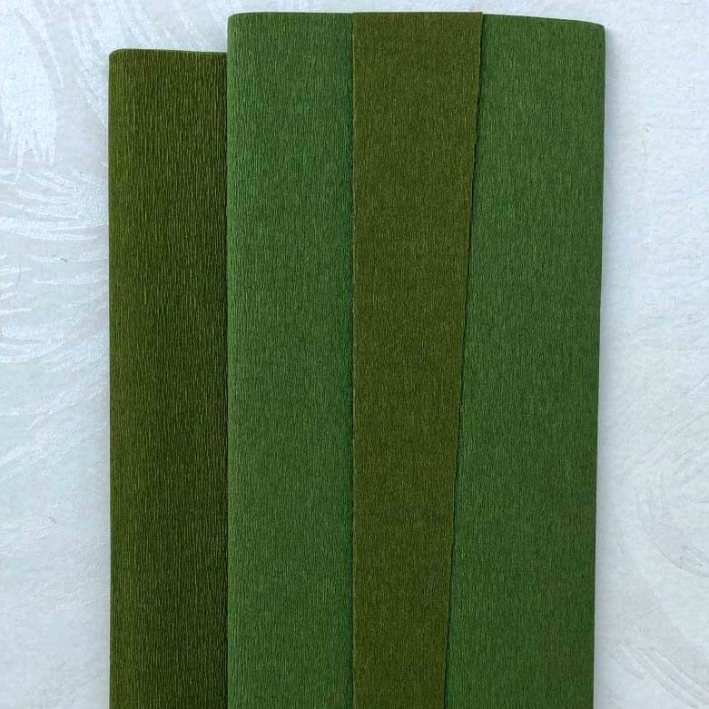 Leaf and Moss Double-Sided Crepe Paper, 10 inches x 49 inches