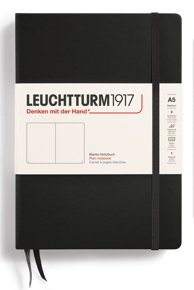 BLANK Leuchtturm A5 Hardcover Notebook in Black - Parent