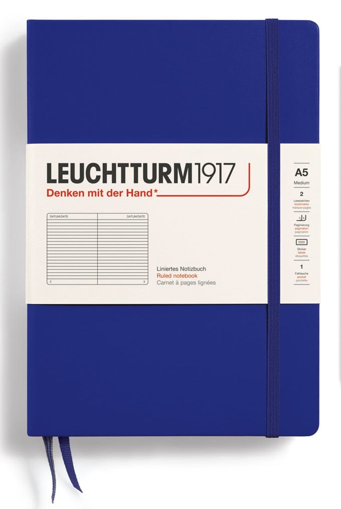 LINED Leuchtturm A5 Hardcover Notebook in Ink - Parent