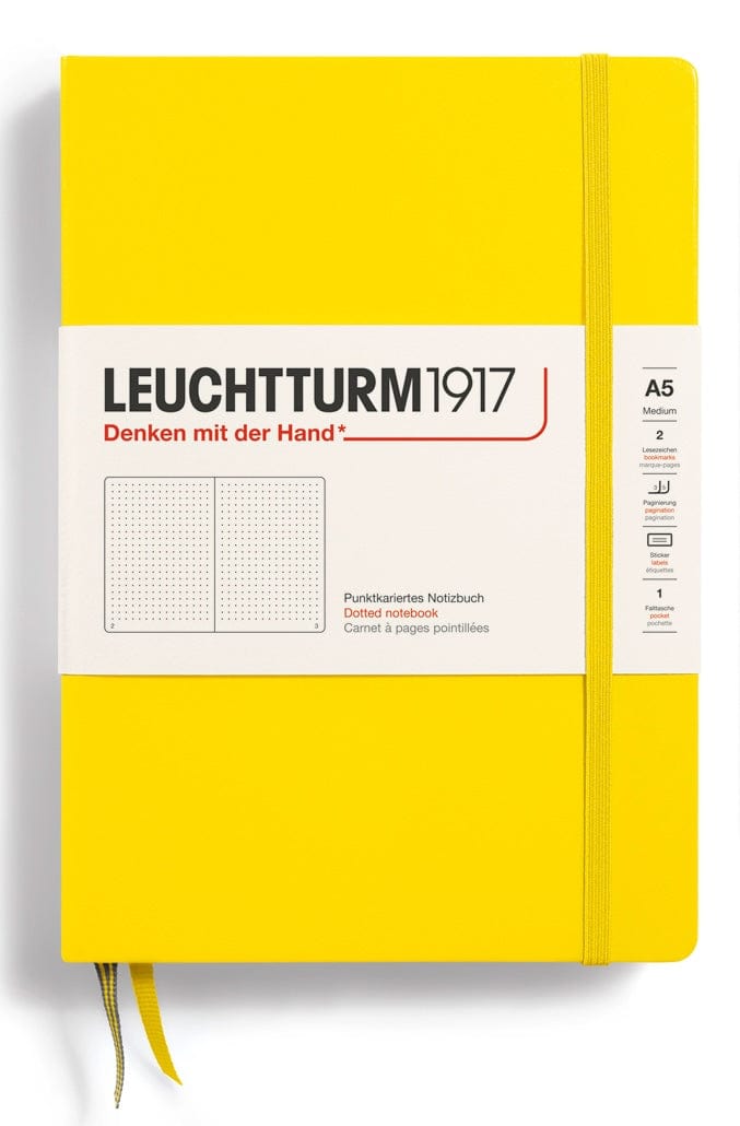 DOTTED Leuchtturm A5 Hardcover Notebook in Lemon - Parent