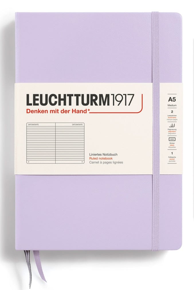 LINED Leuchtturm A5 Hardcover Notebook in Lilac - Parent