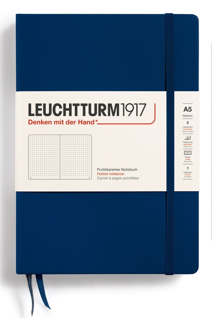 DOTTED Leuchtturm A5 Hardcover Notebook in Navy - Parent