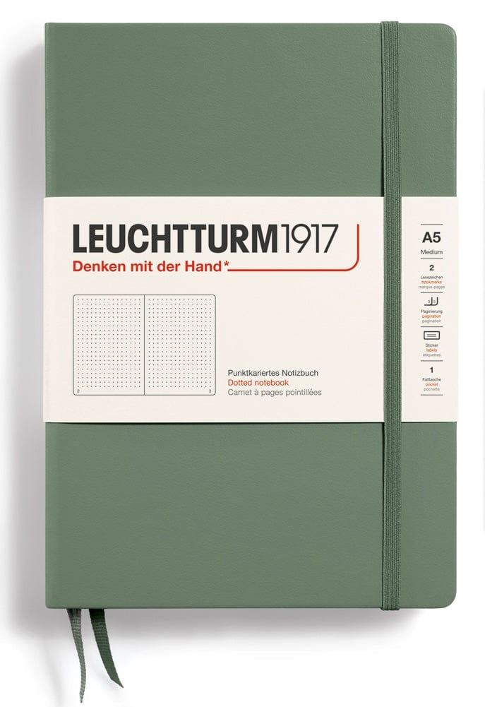 DOTTED Leuchtturm A5 Hardcover Notebook in Olive - Parent