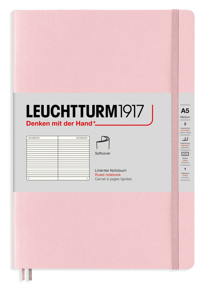 LINED Leuchtturm A5 Hardcover Notebook in Powder - Parent