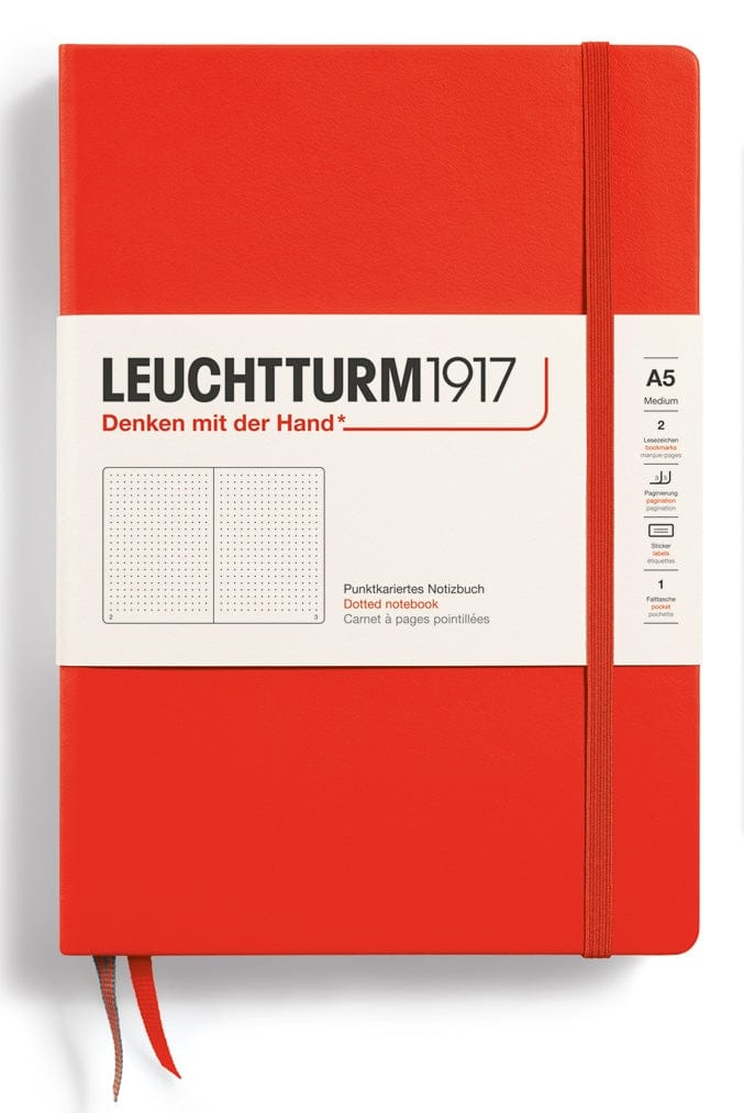 DOTTED Leuchtturm A5 Hardcover Notebook in Red - Parent