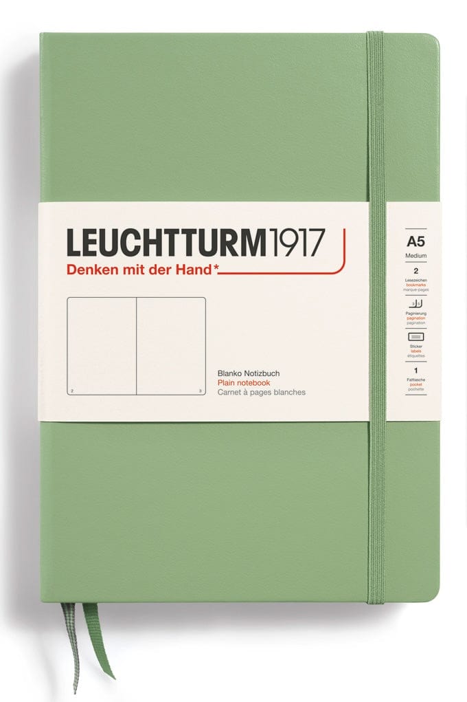 BLANK Leuchtturm A5 Hardcover Notebook in Sage - Parent