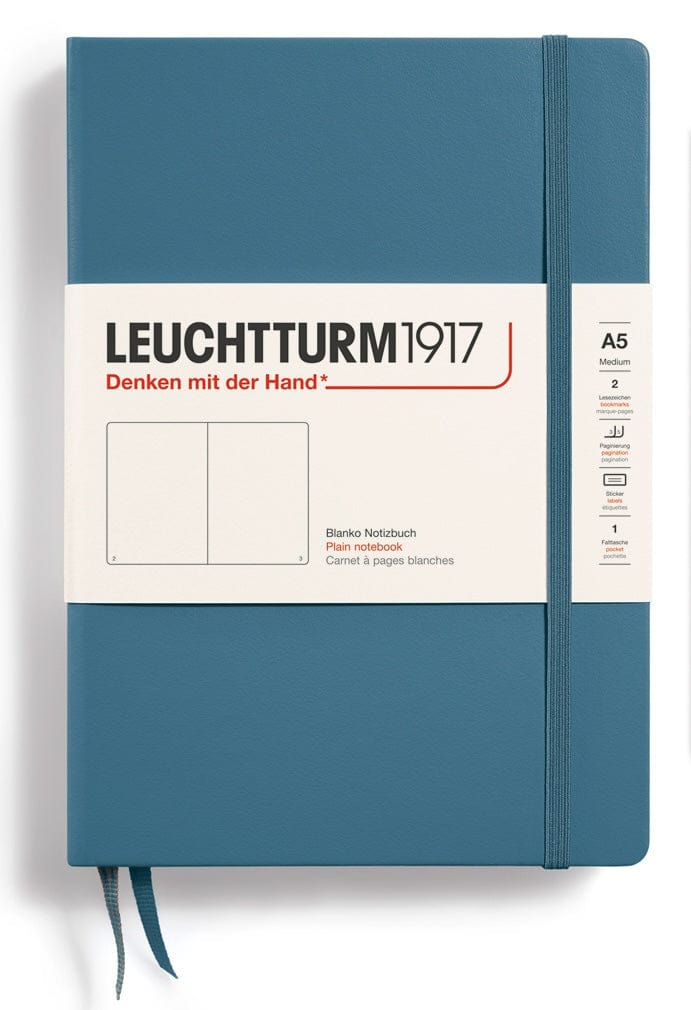 DOTTED Leuchtturm A5 Hardcover Notebook in Stone Blue - Parent
