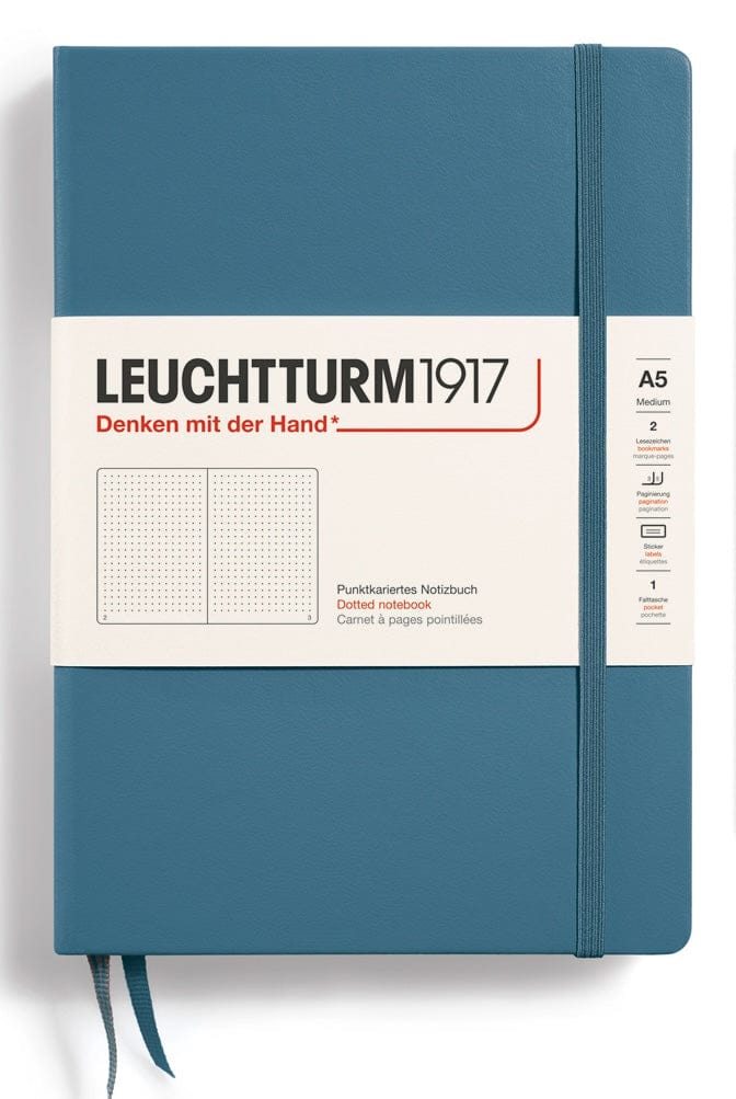 Leuchtturm A5 Hardcover Notebook in Stone Blue - Parent