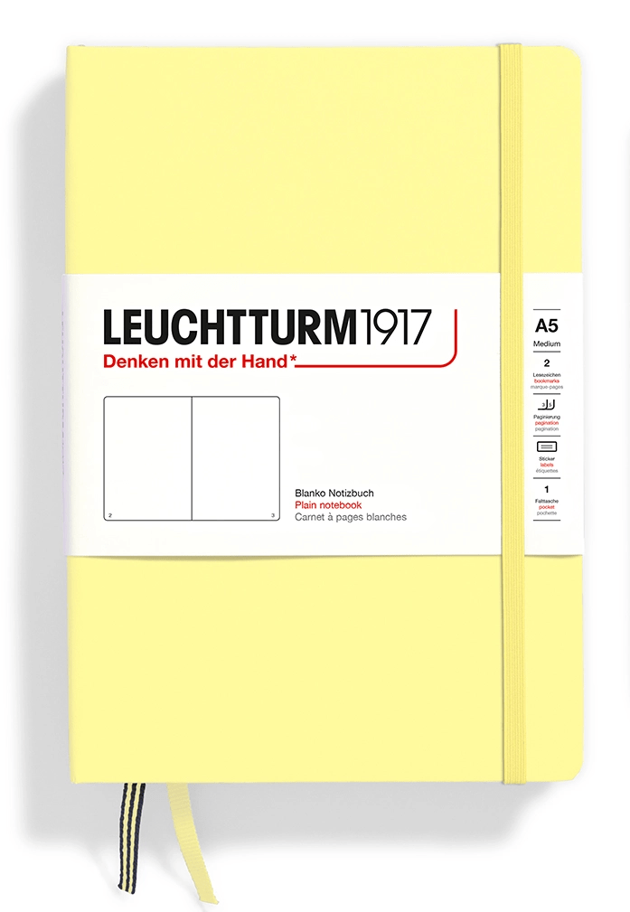 BLANK Leuchtturm A5 Hardcover Notebook in Vanilla - Parent