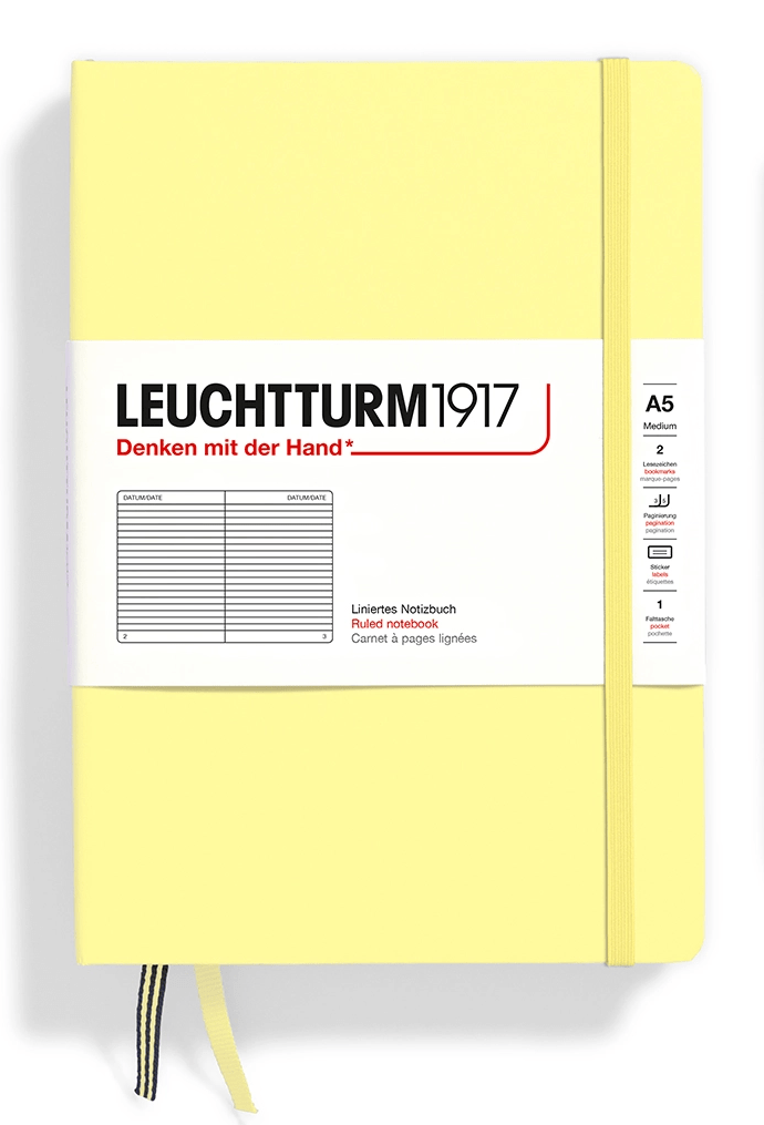 LINED Leuchtturm A5 Hardcover Notebook in Vanilla - Parent
