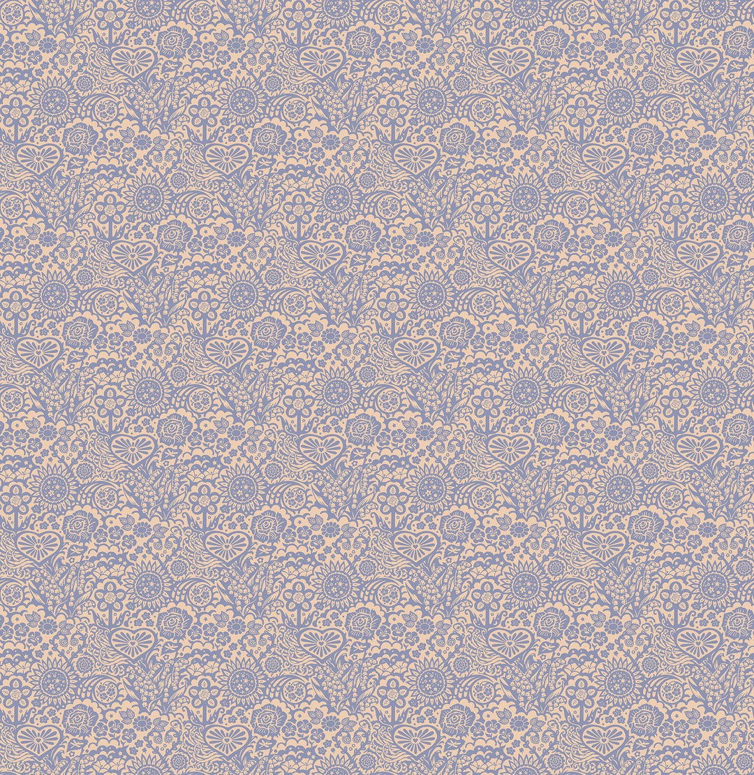 Default Little Heaven in Cornflower - Yesterday - Anna Maria Textiles