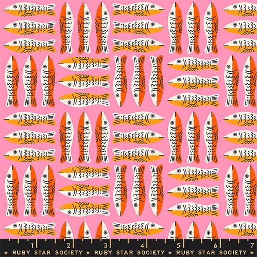 Default Little Sardines in Lucky Pink - 1 800 Calico - Ruby Star Society