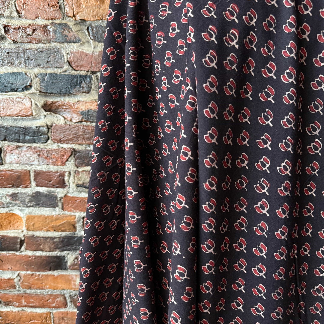 Default Lotus - Ajrak Cotton Blockprint from India