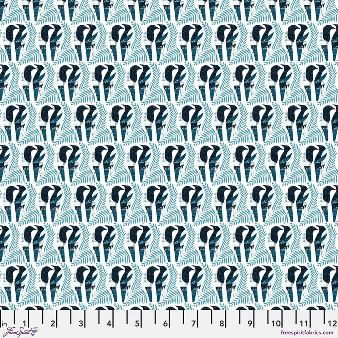 Default Magpies in Teal - Flying South - Clare Youngs