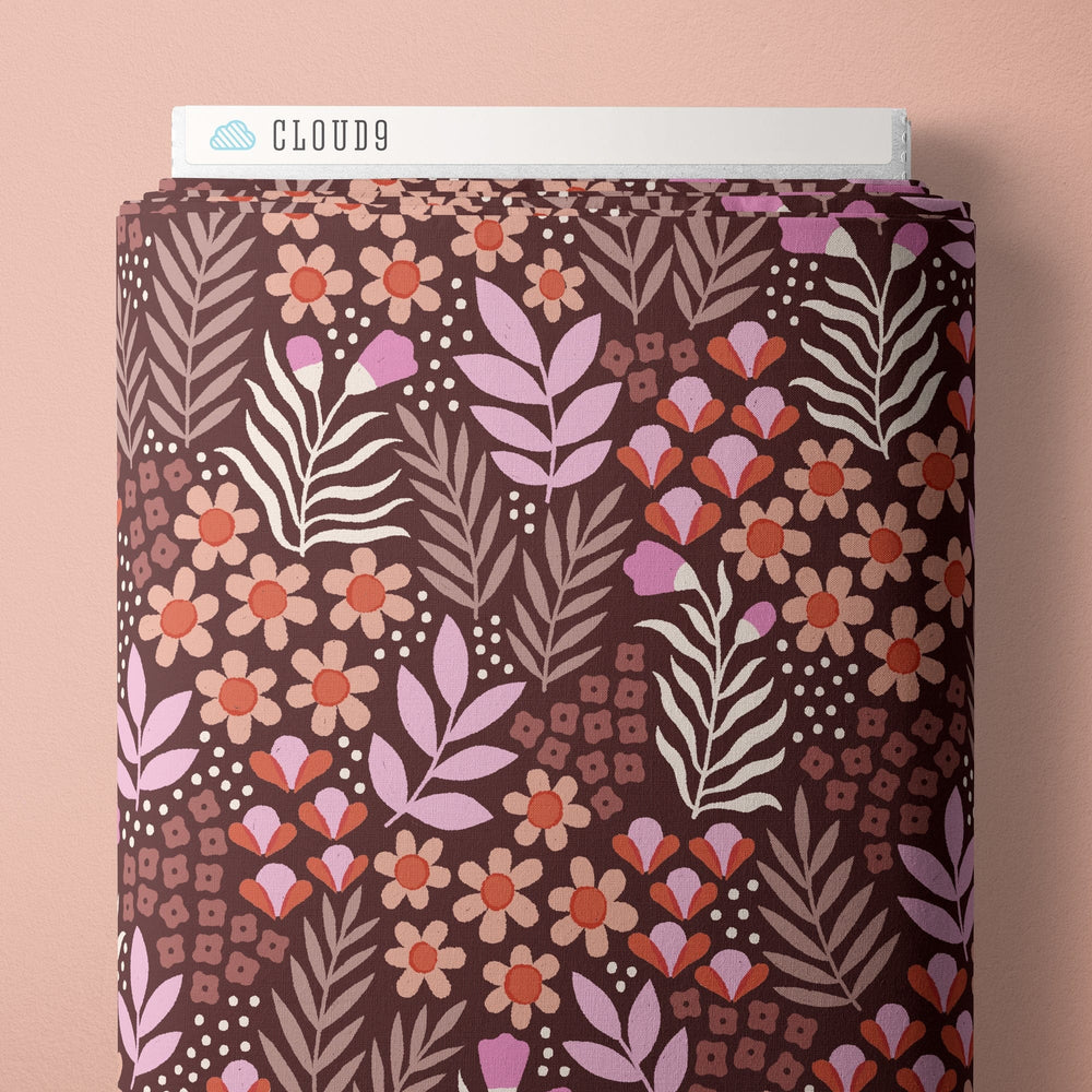 Default Meadow in Cocoa - Cottage Blooms - CLOUD 9