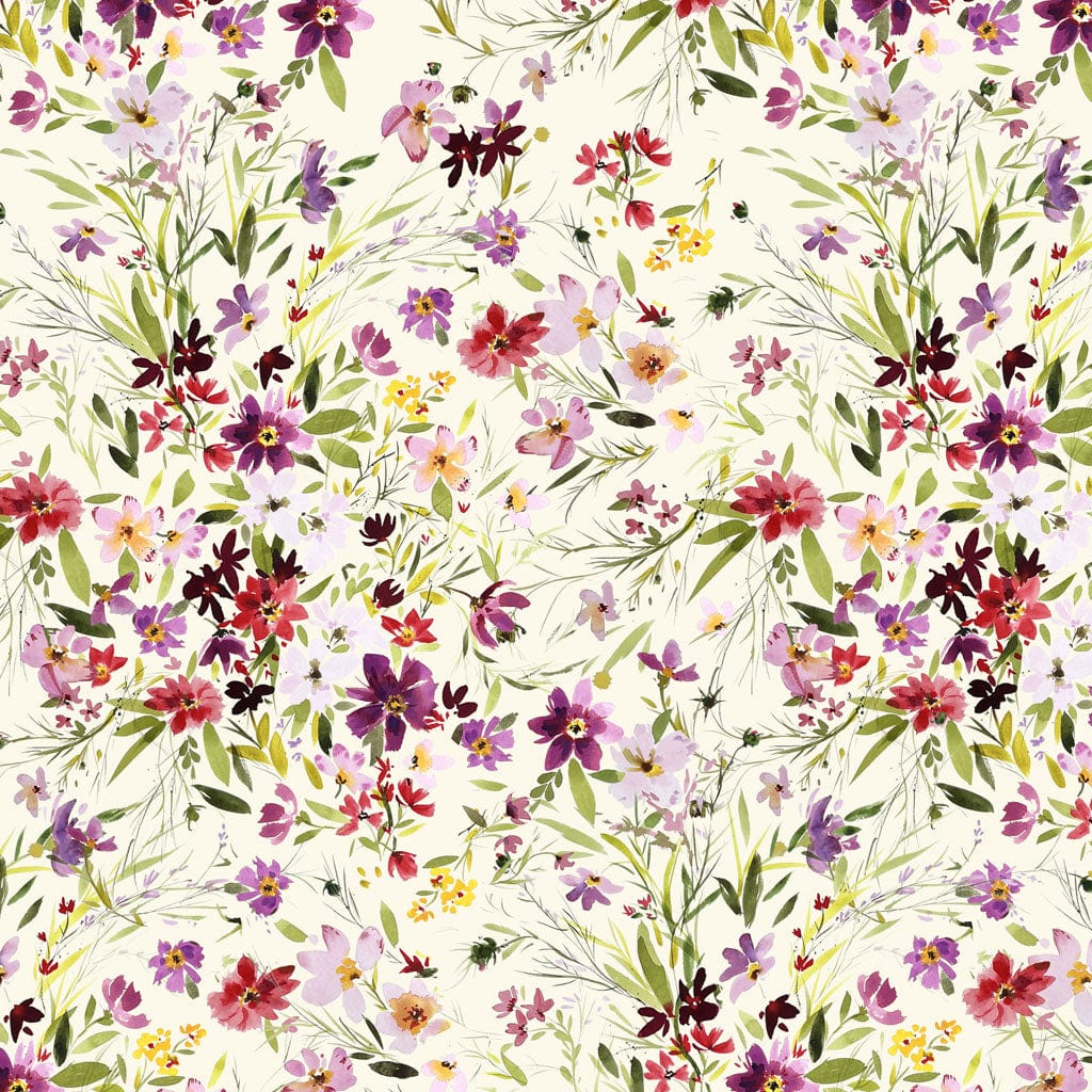 Default Meadow in Cream - Summer Garden - Clothworks