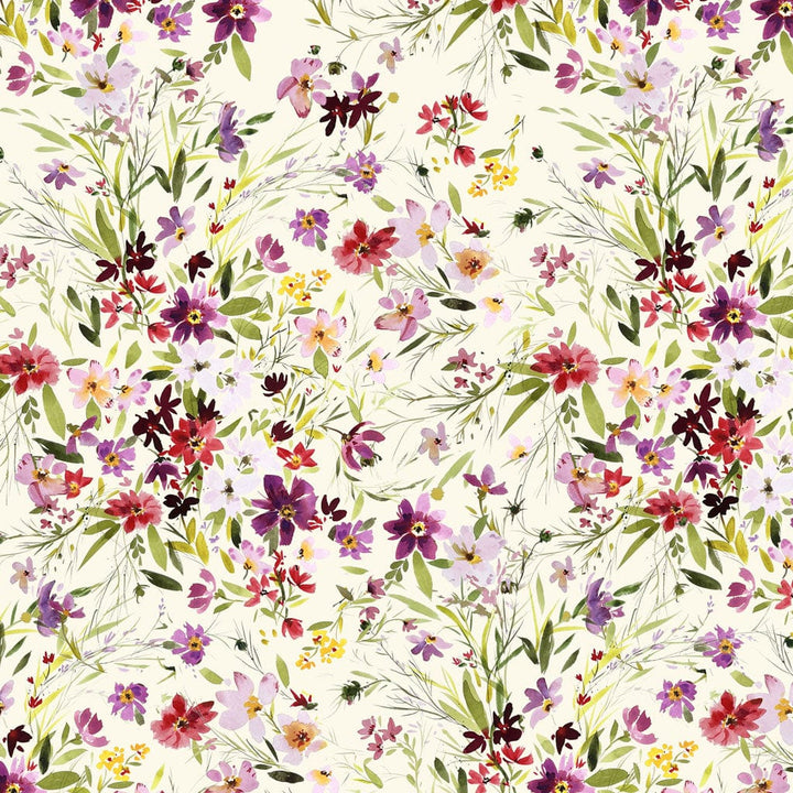 Default Meadow in Cream - Summer Garden - Clothworks