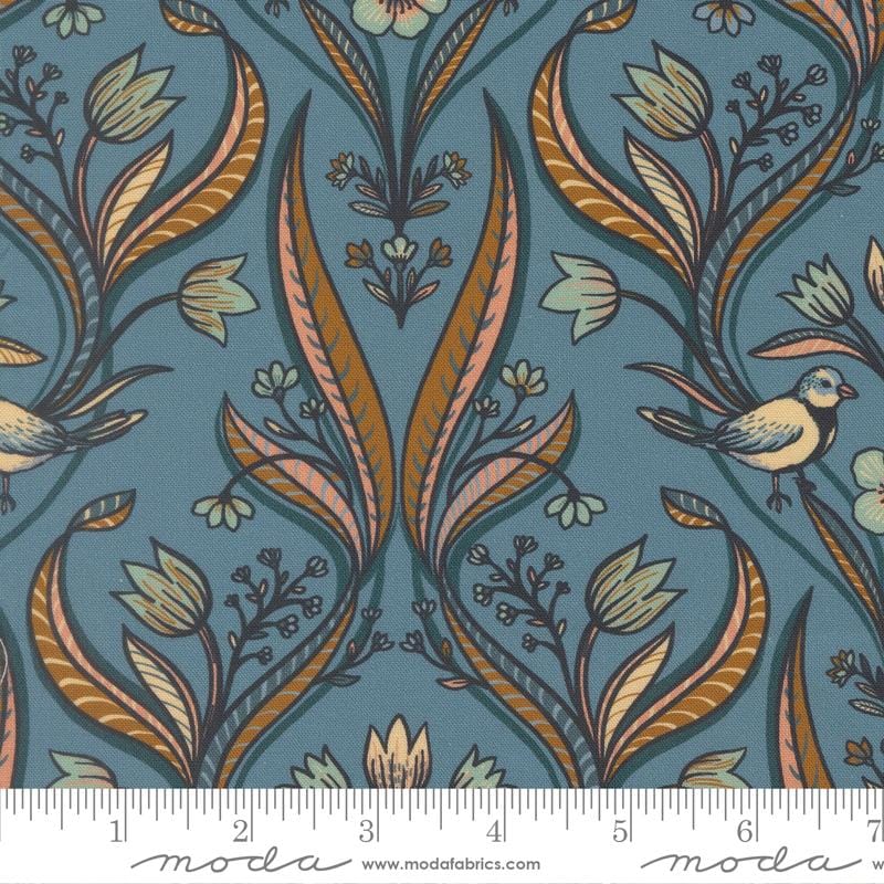 Default Medallion Birds in Azure - Feather and Forest Bloom