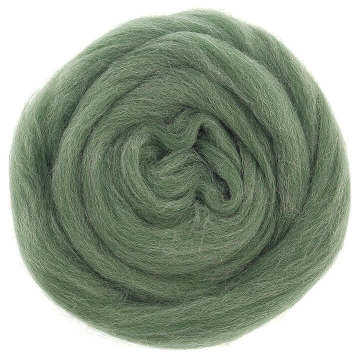 Default Merino Wool Top Roving in Fir Mix - 50 gram bag (1.75oz) - Color 647 - Raised and Procesed in Europe