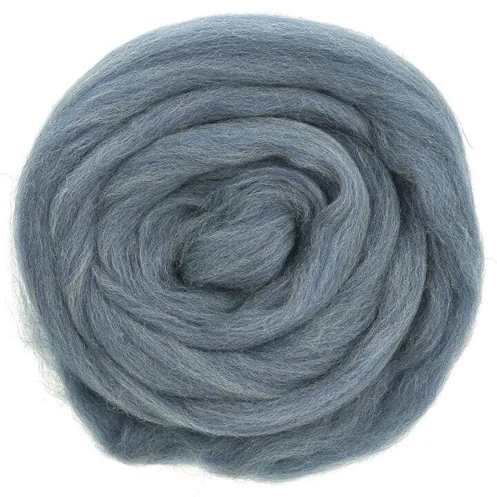 Default Merino Wool Top Roving in Indigo Mix - 50 gram bag (1.75oz) - Color 644 - Raised and Procesed in Europe