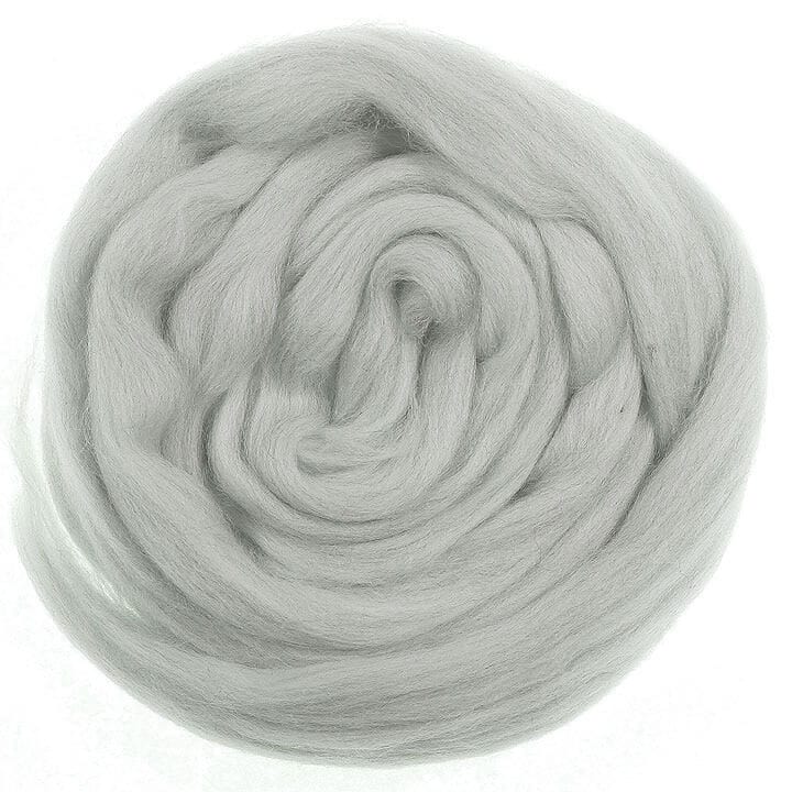 Default Merino Wool Top Roving in Silver Mix - 50 gram bag (1.75oz) - Color 671 - Raised and Procesed in Europe