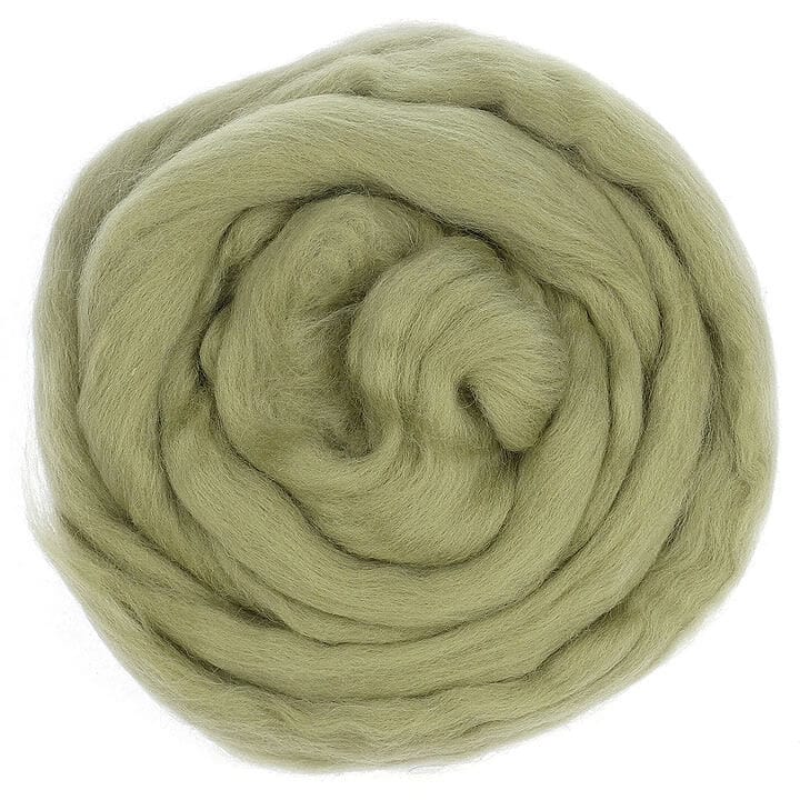 Default Merino Wool Top Roving in Wedgewood Green - 50 gram bag (1.75oz) - Color 699 - Raised and Procesed in Europe