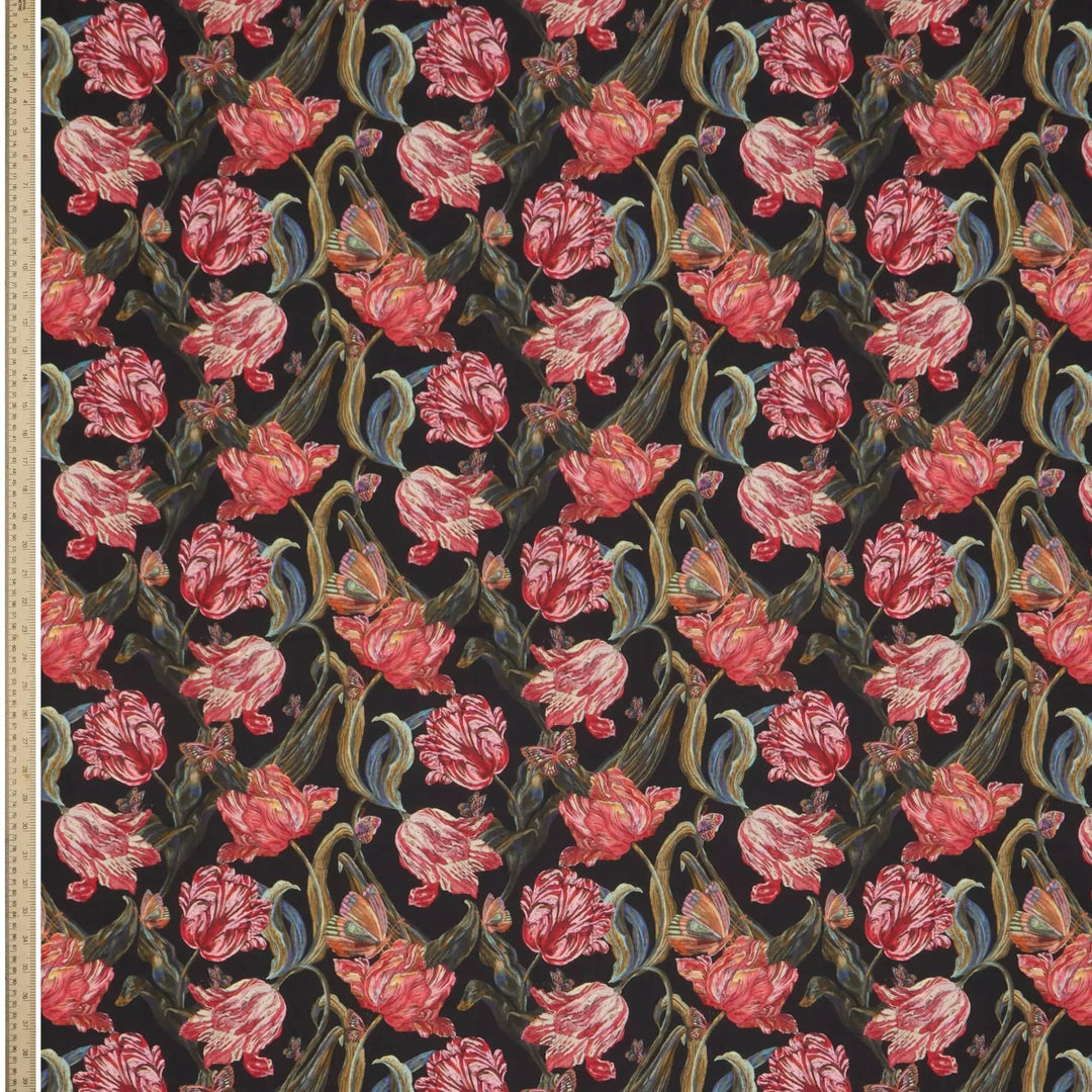 Default Midnight Sketch in Red - Liberty Tana Lawn Yardage