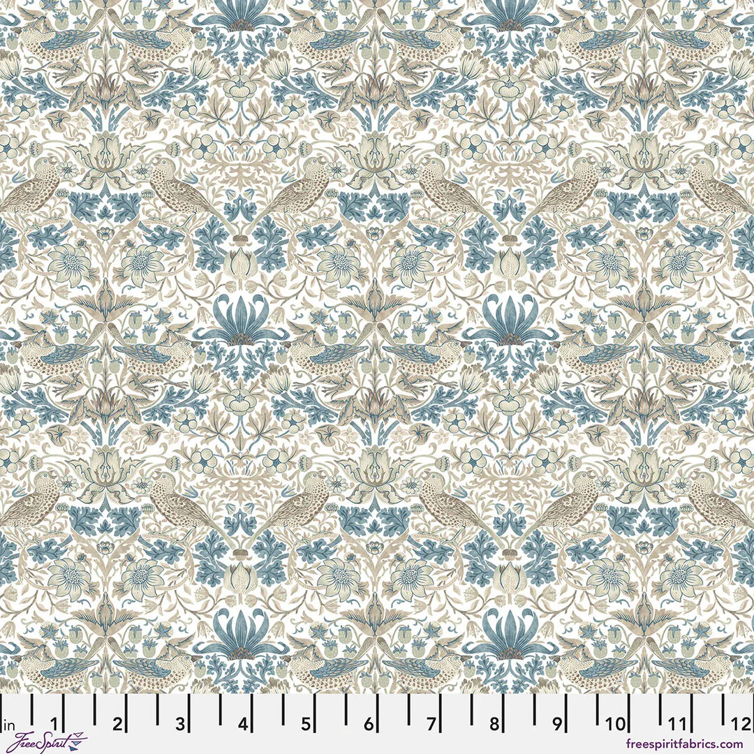 Default Mini Strawberry Thief in Linen - Morden Cotton Lawn