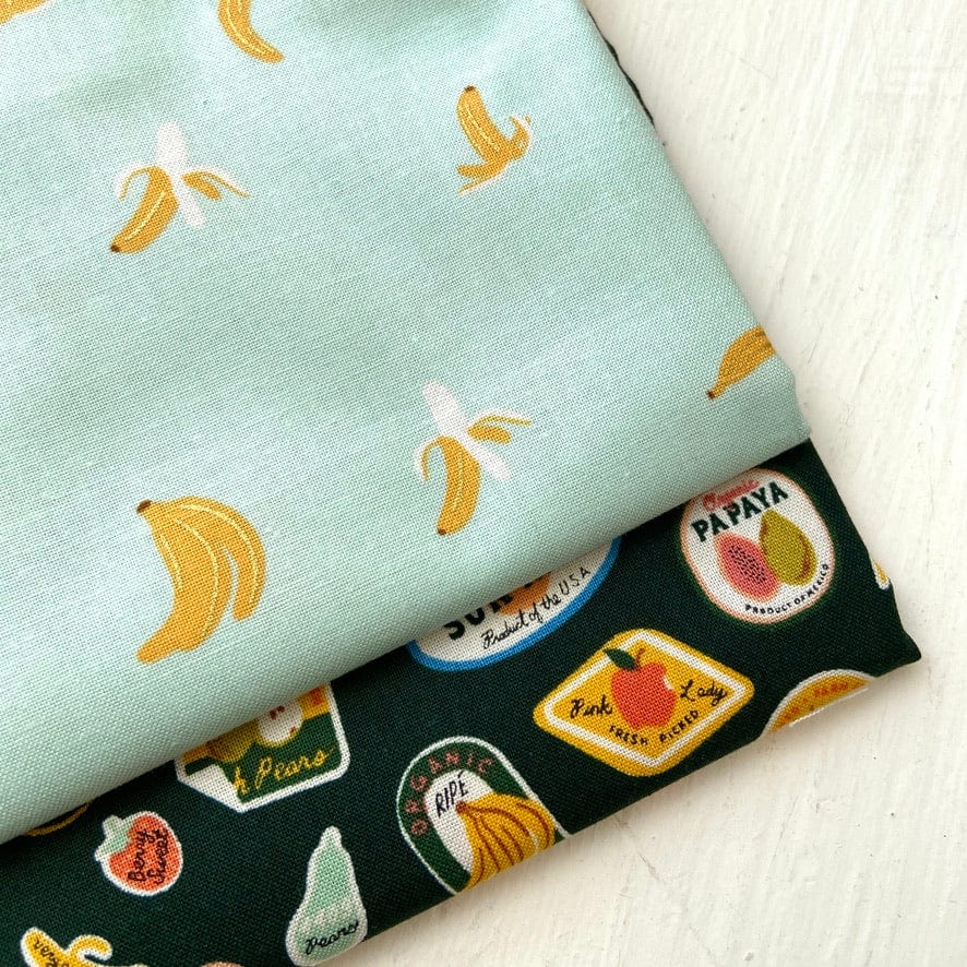 Default Mint Bananas with Fruit Stickers - Child's Skirt Kit 2024