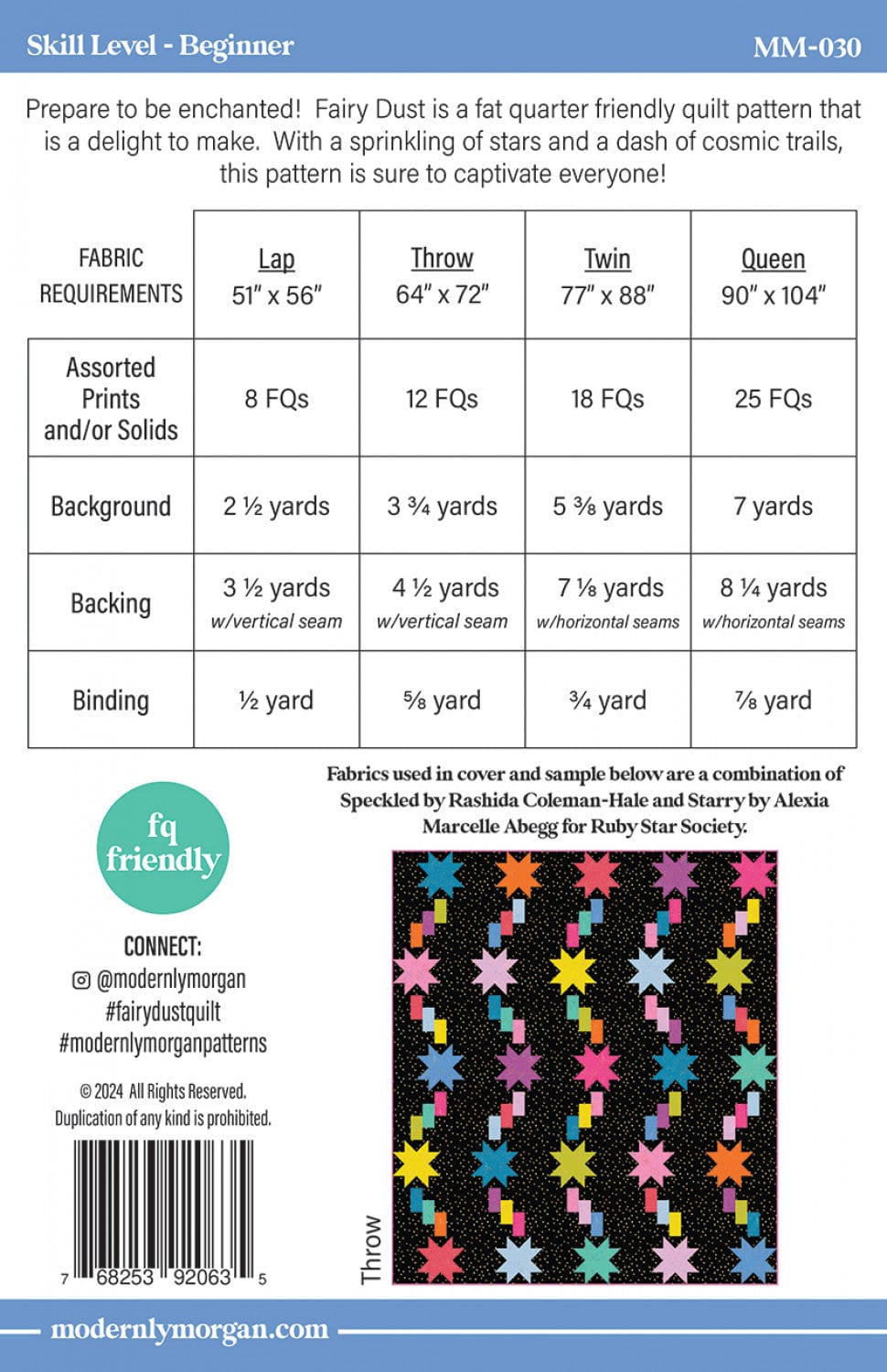 Default Modernly Morgan Quilt Pattern - Fairy Dust