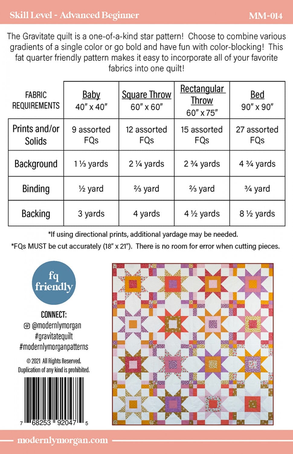 Default Modernly Morgan Quilt Pattern - Gravitate