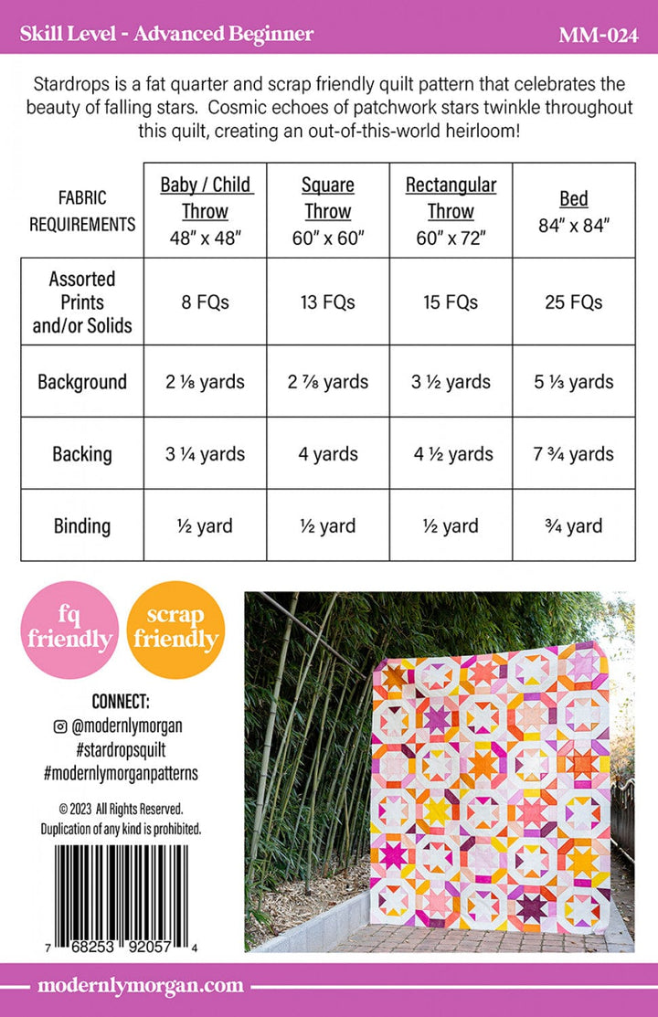 Default Modernly Morgan Quilt Pattern - Stardrops