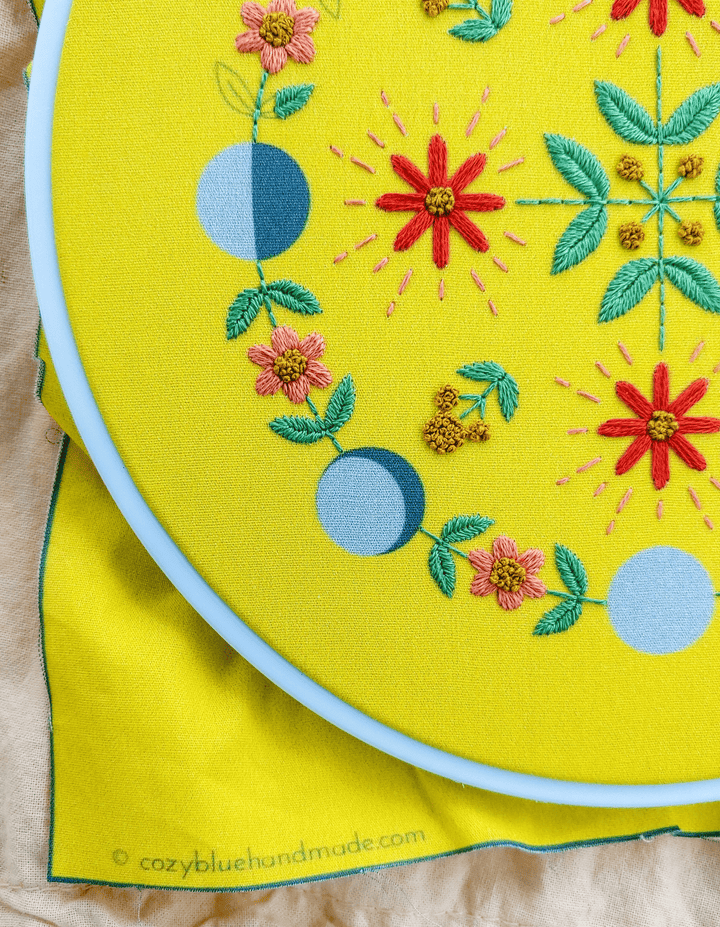 Moon Flow Embroidery Kit - Cozyblue Handmade