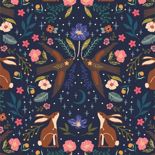 Default Moonlit Forest in Dusk - Starling - Art Gallery Fabrics
