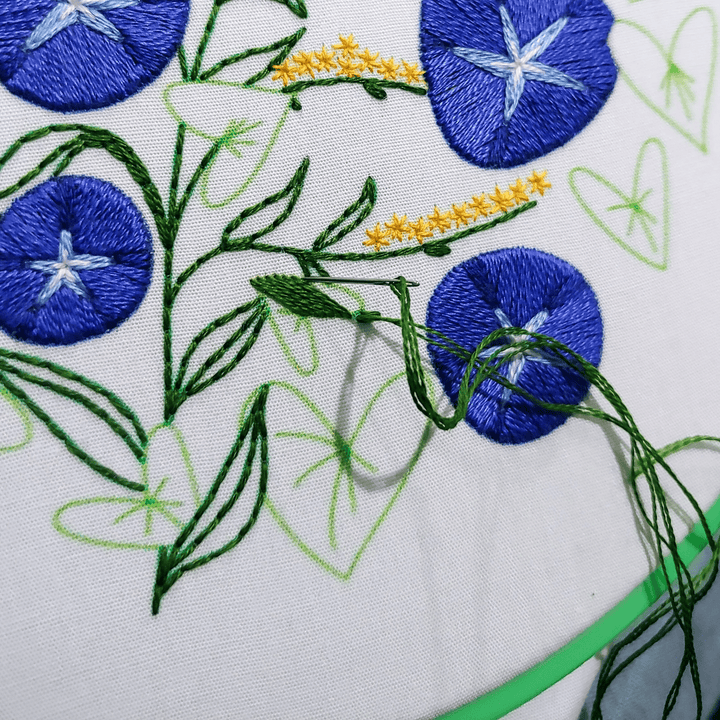Morning Glory Embroidery Kit - Cozyblue Handmade