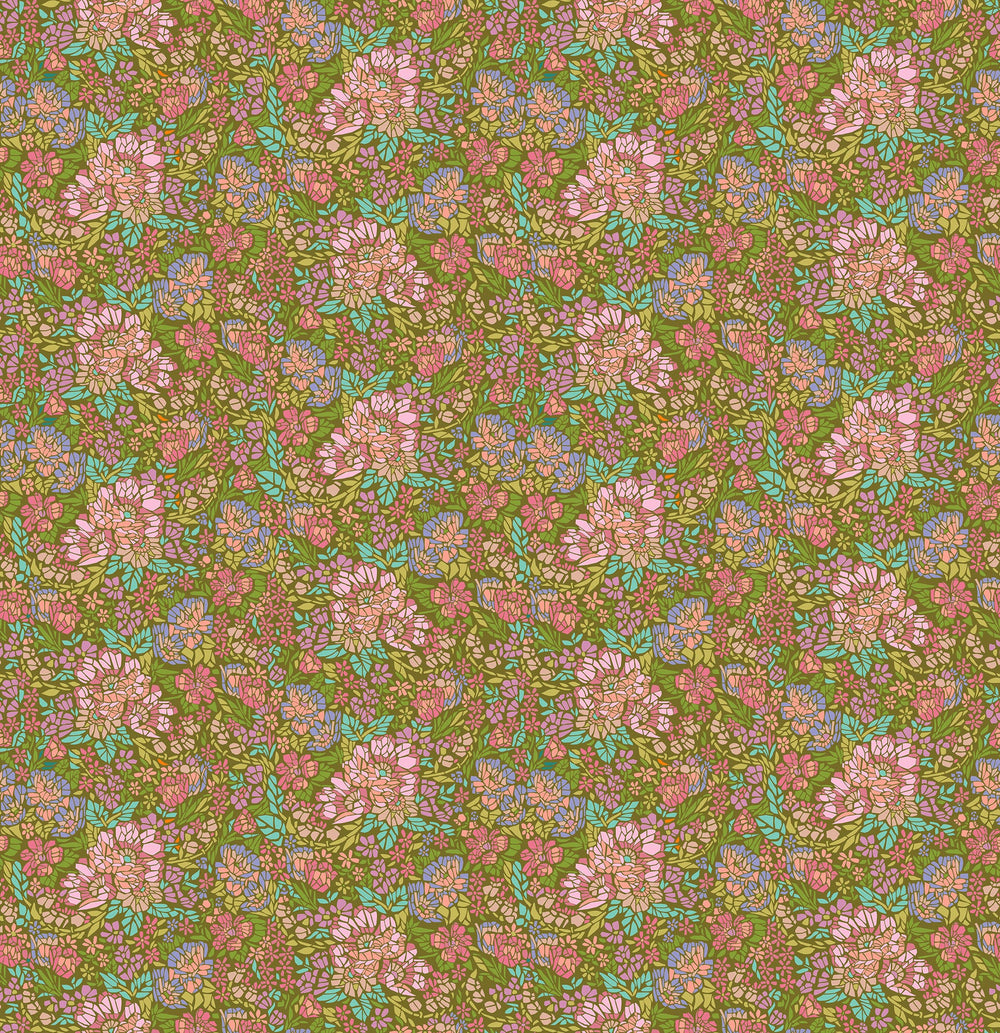 Default Mosaic in Avocado - Rhapsody - Anna Maria Textiles