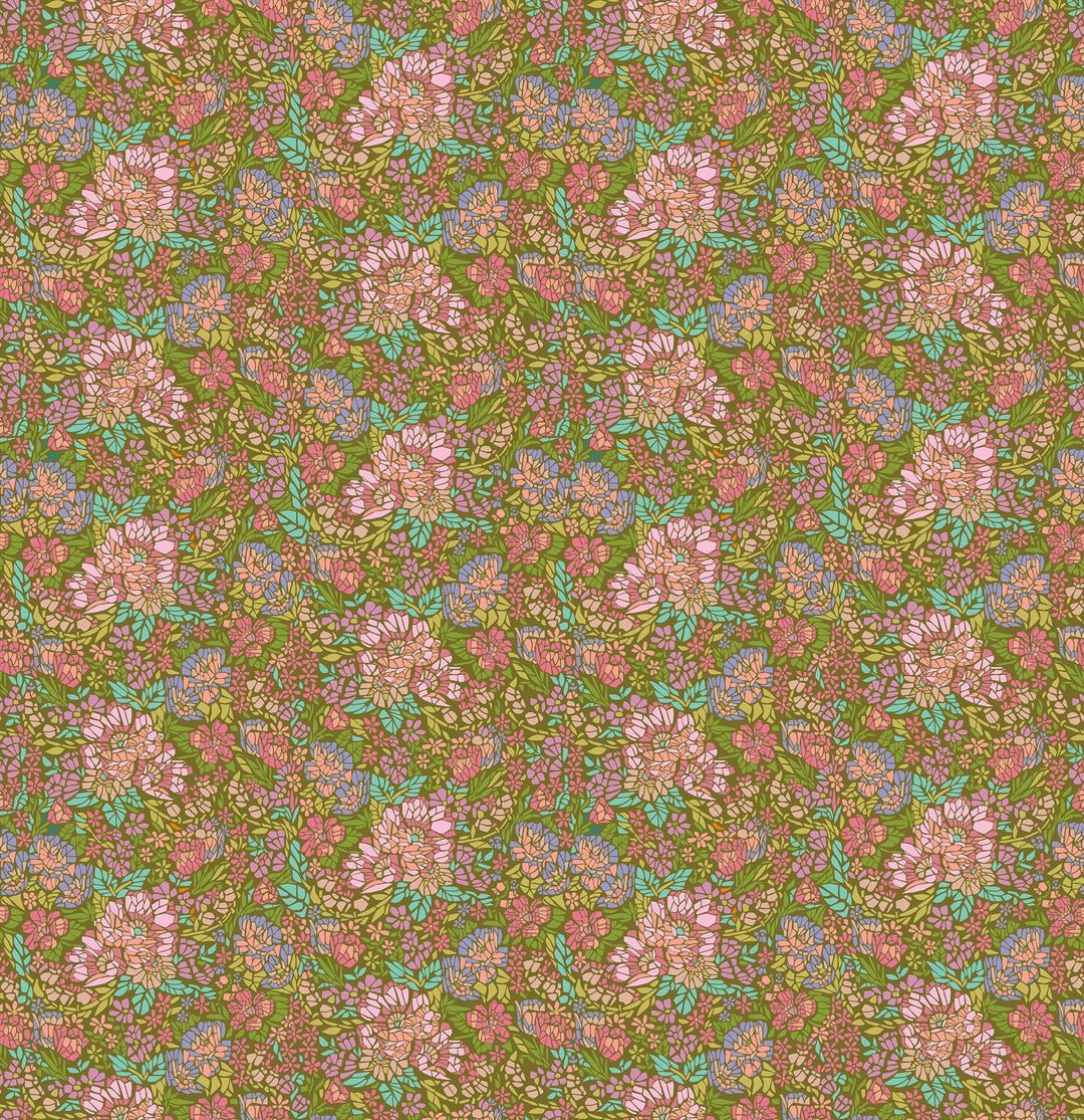 Default Mosaic in Avocado - Rhapsody - Anna Maria Textiles