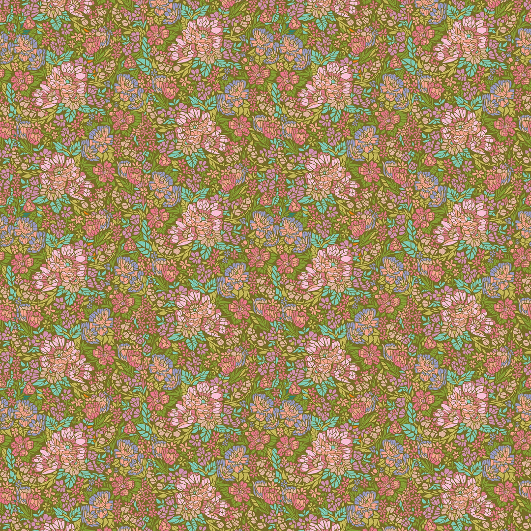 Default Mosaic in Avocado - Rhapsody - Anna Maria Textiles