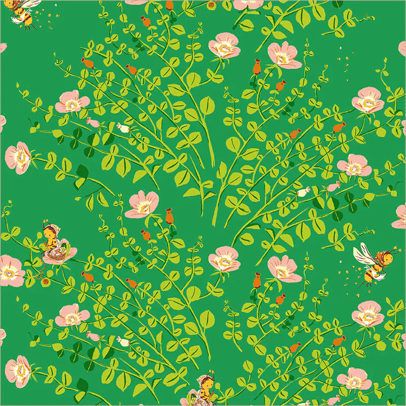 Default Nanny Bee in Jade - Heather Ross Favorites