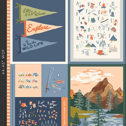 Default Never Stop Exploring PANEL - Happy Camper