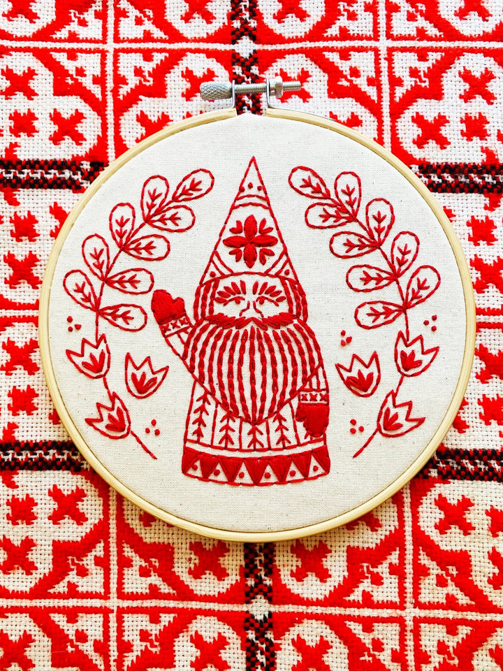 Default Nordic "Jul" Gnome - Hook Line & Tinker Embroidery Kit