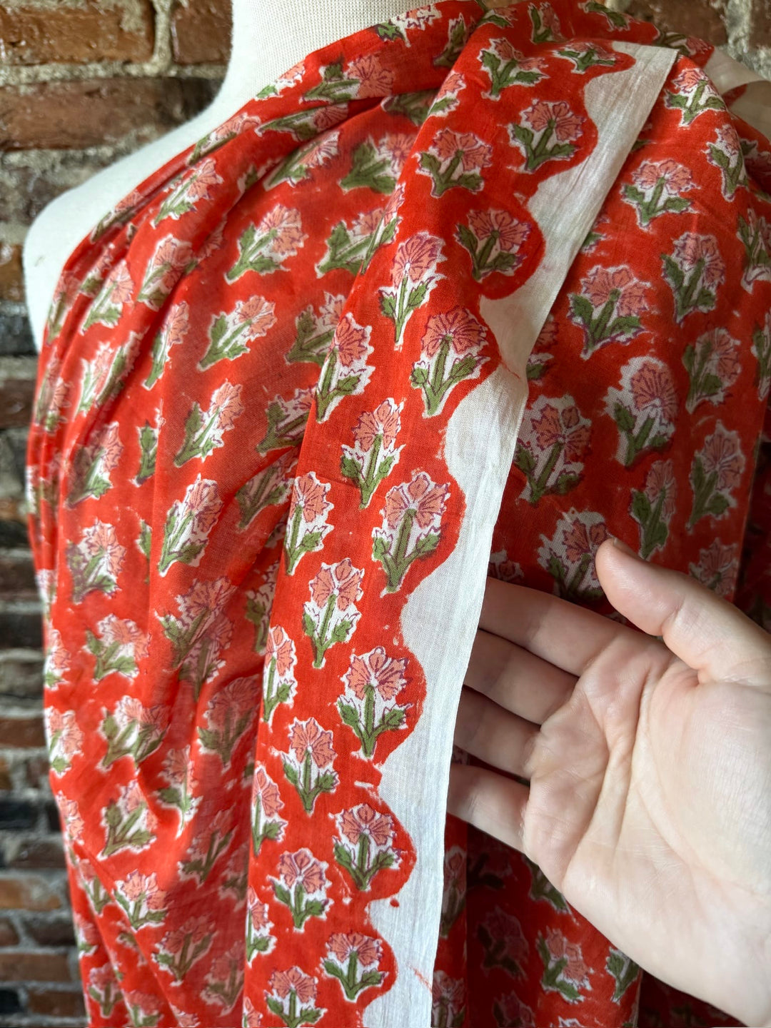 Default October - Sanganeri Mul Cotton Blockprint from India