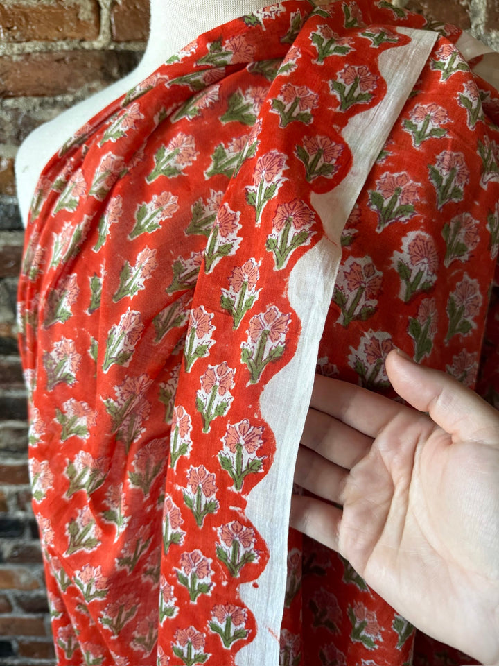 Default October - Sanganeri Mul Cotton Blockprint from India